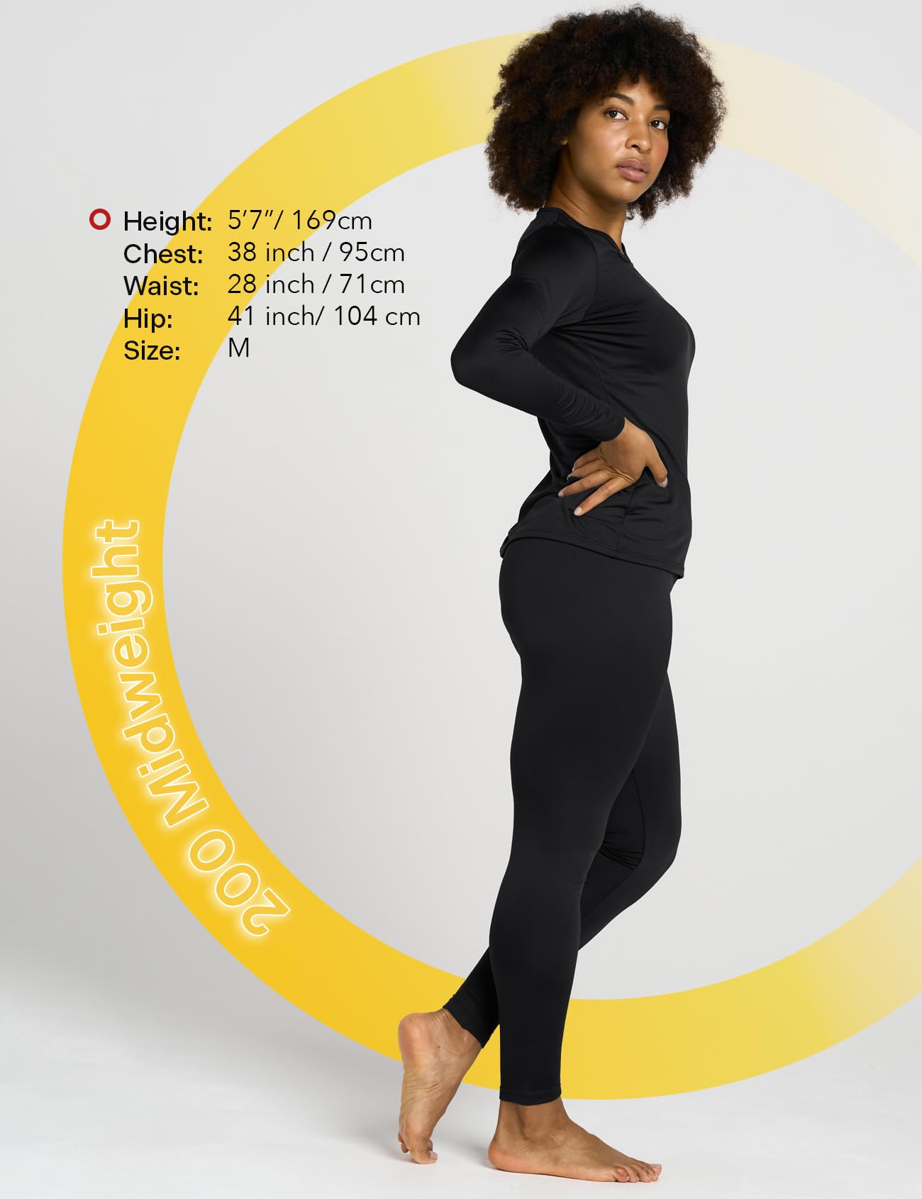 LAPASA Completo Termico Donna Fodera in Micropile Calore Base L17 - Abbigliamento Intimo Invernale Maglietta Pantaloni Calzamaglia Tuta Sci Trekking