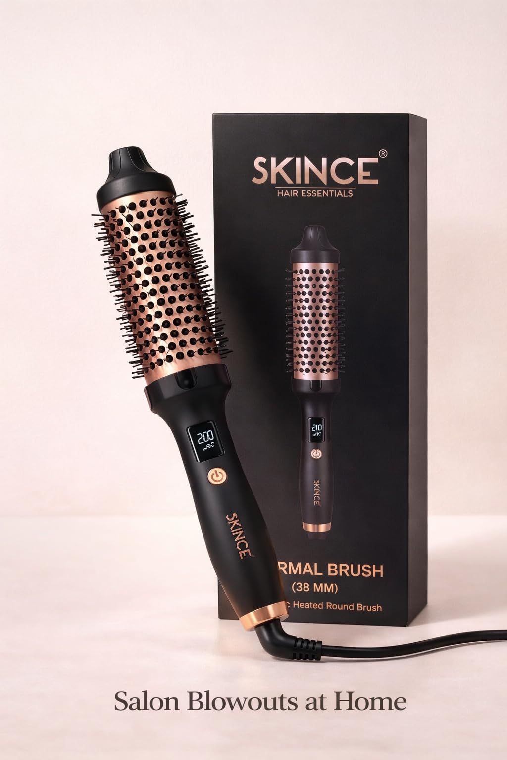 2-in-1 Thermal Brush 38MM with Ionic Technology | Ceramic Hot Brush Hair Styler for Blowout, Volume, Straightening & Soft Curls | Anti-Frizz | Fast Heating | Hair Styling Tool for Women & Men-picture-38