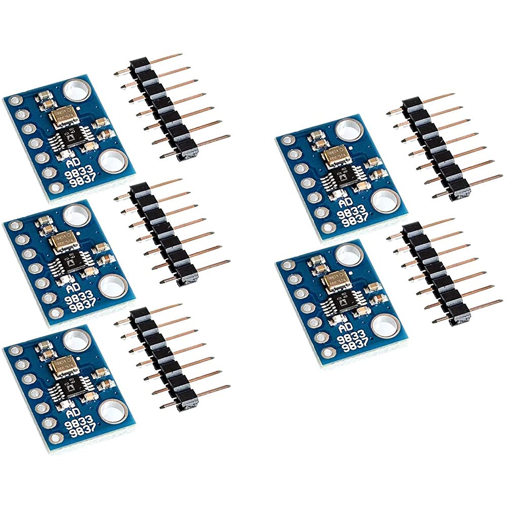 Rittro Blue 5Pcs Ad9833 Programmable Microprocessors Serial Interface Sine Wave Dds, Signal Generator Module
