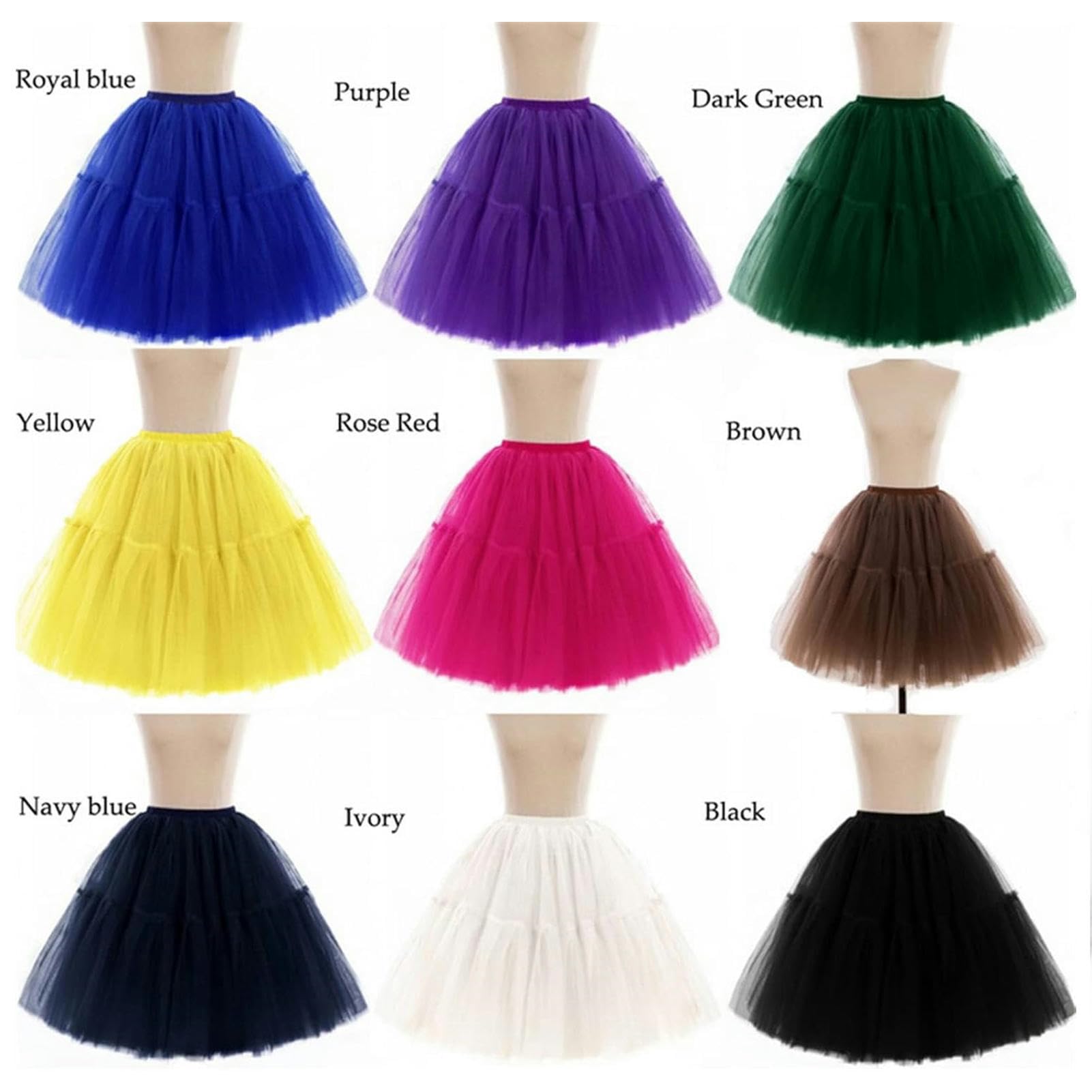 Gonna Lunga Donne Tutu Gigla Shotto Schiera Scheggio Che Mesh Gonna Mesh Tulle Meggio-Deep Green-One Size
