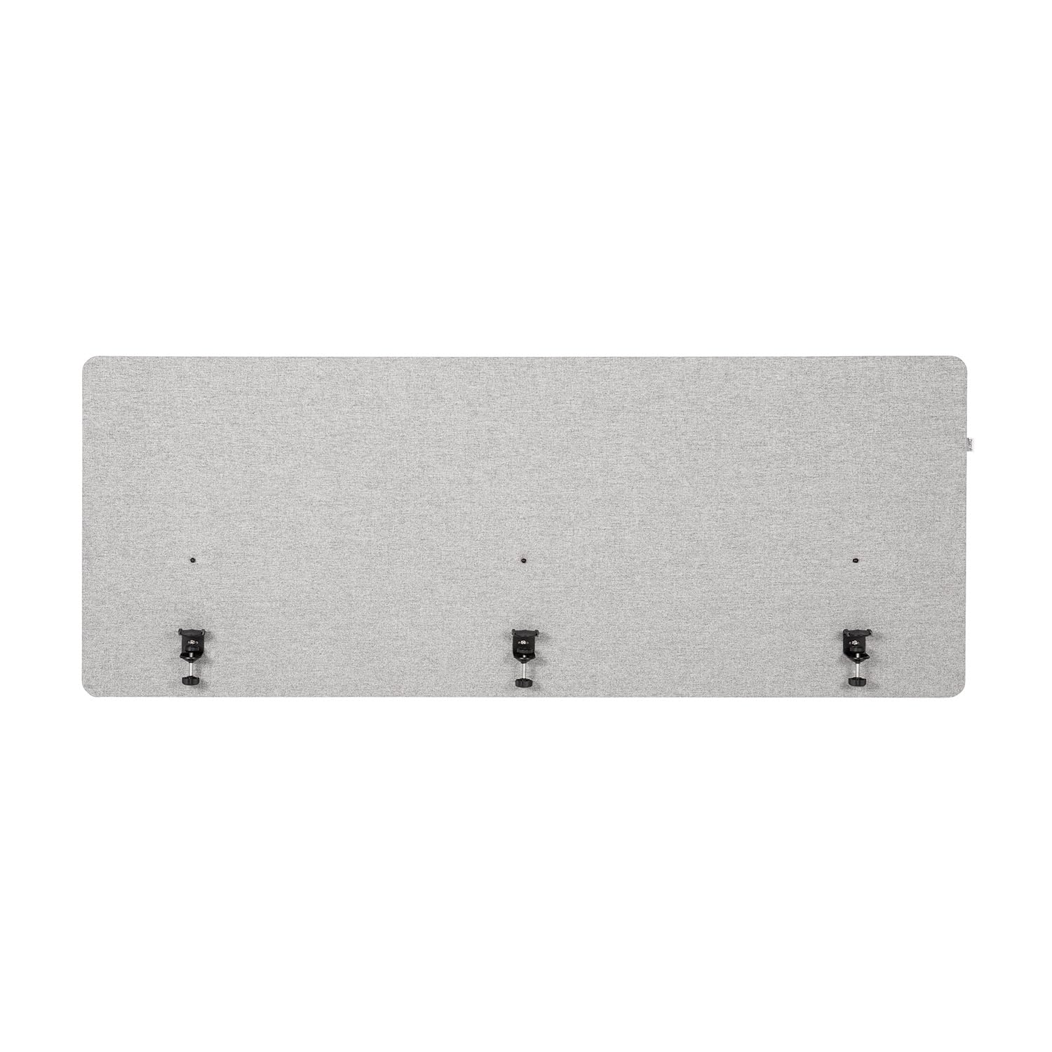 hjh OFFICE 891009 Paravent Acoustique pour Bureau FLEXMIUT D 62 x 160 cm, Panneau de séparation, Cloison, Tissu Gris Clair