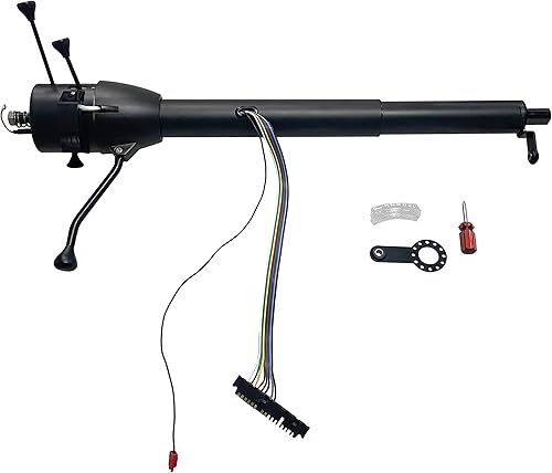 X-AVION GM - Columna de dirección plegable de acero inoxidable de 30 pulgadas, color negro y estilo automático, universal para automóviles GM