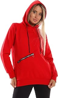 CAESAR Womens Woman Hoodie With Zipper Pocket HOODIE