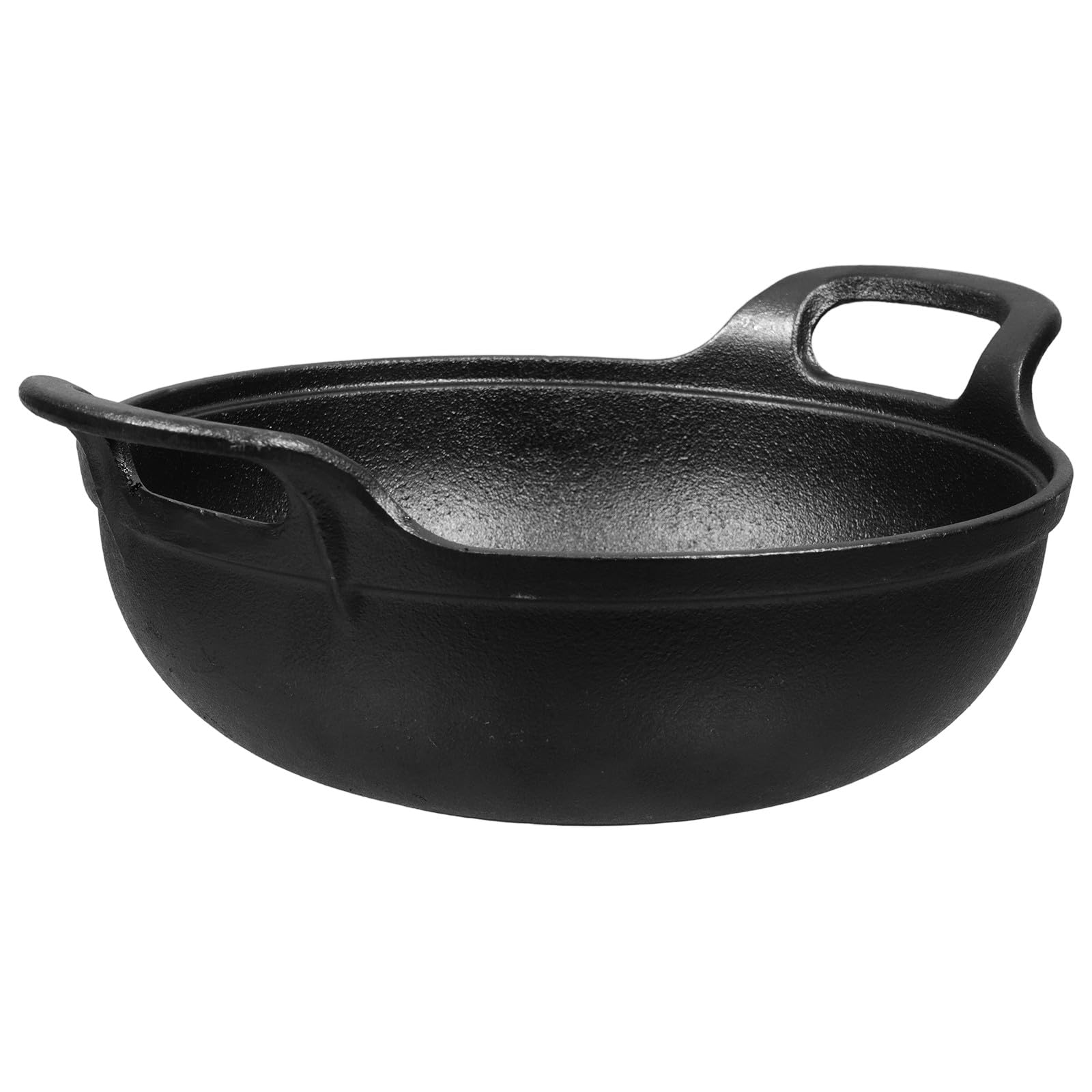 Casserole en fonte ronde noire épaisse MAGICLULU surface lisse facile à laver