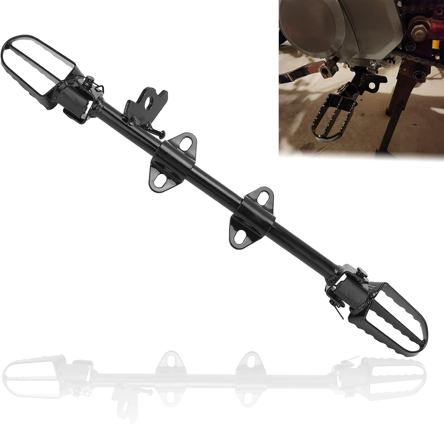 Dirt Bike Foot Pegs, Steel Alloy Pit Bike Foot Pegs, Motorcycle Footpegs Bracket Compatible for XR50 CRF50 50cc 70cc 110cc 125cc