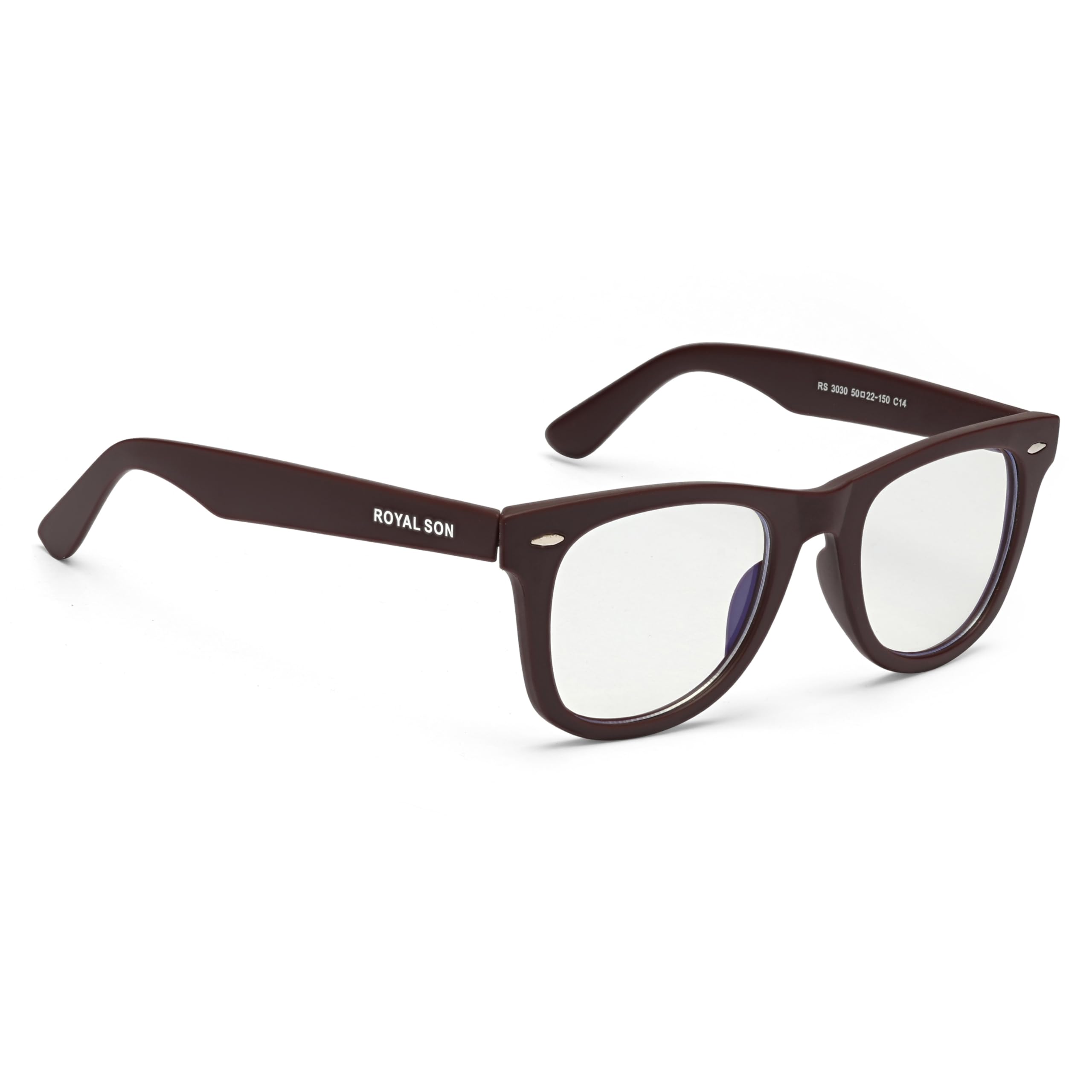 ROYAL SON Full Rim Square | Blue Light Blocking And UV Protected | Men & Women Computer glasses | Medium | - RS3030-image-9