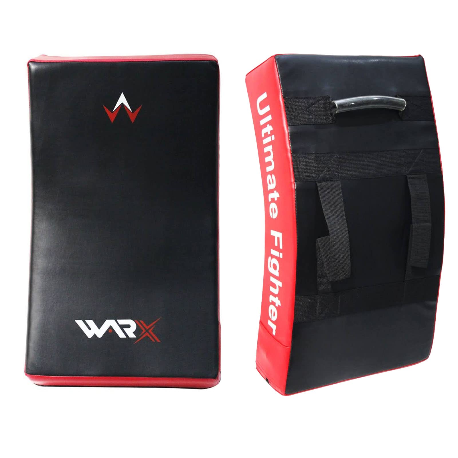 WARX Kick Shield Muay Thai Kickboxing, 60CM Large Heavy Curved Kicking Striking Body Pad, Punching Foot Target MMA Boxing Training, 3 Padded Handles, Martial Arts Karate TKD Taekwondo (ONE PAD ONLY)
