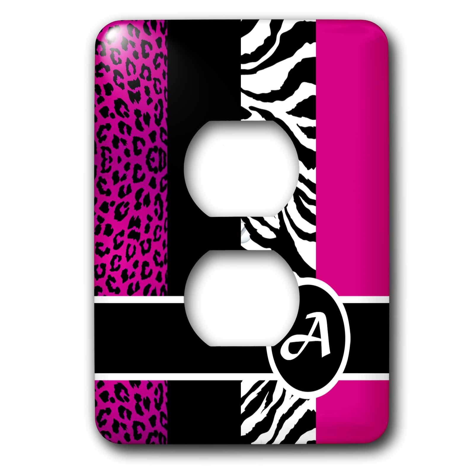 Cache-prise 2 prises murales 3dRose motif monogramme chic