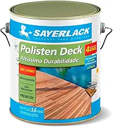 Polisten Deck Stain Impregnante Base Água Natural 3,6l Sayerlack