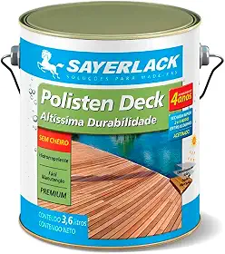Polisten Deck Stain Impregnante Base Água Natural 3,6l Sayerlack