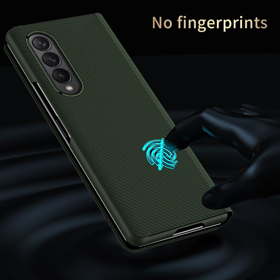 Étui en cuir pour Samsung Galaxy Z Fold 8 vert avec fermeture magnétique