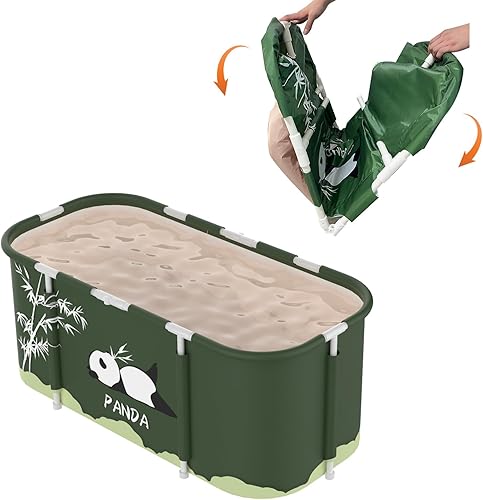 Bañera plegable portátil, bañera de baño familiar separada, bañera de pie para ducha, mantenimiento eficiente de la temperatura, ideal para baño de