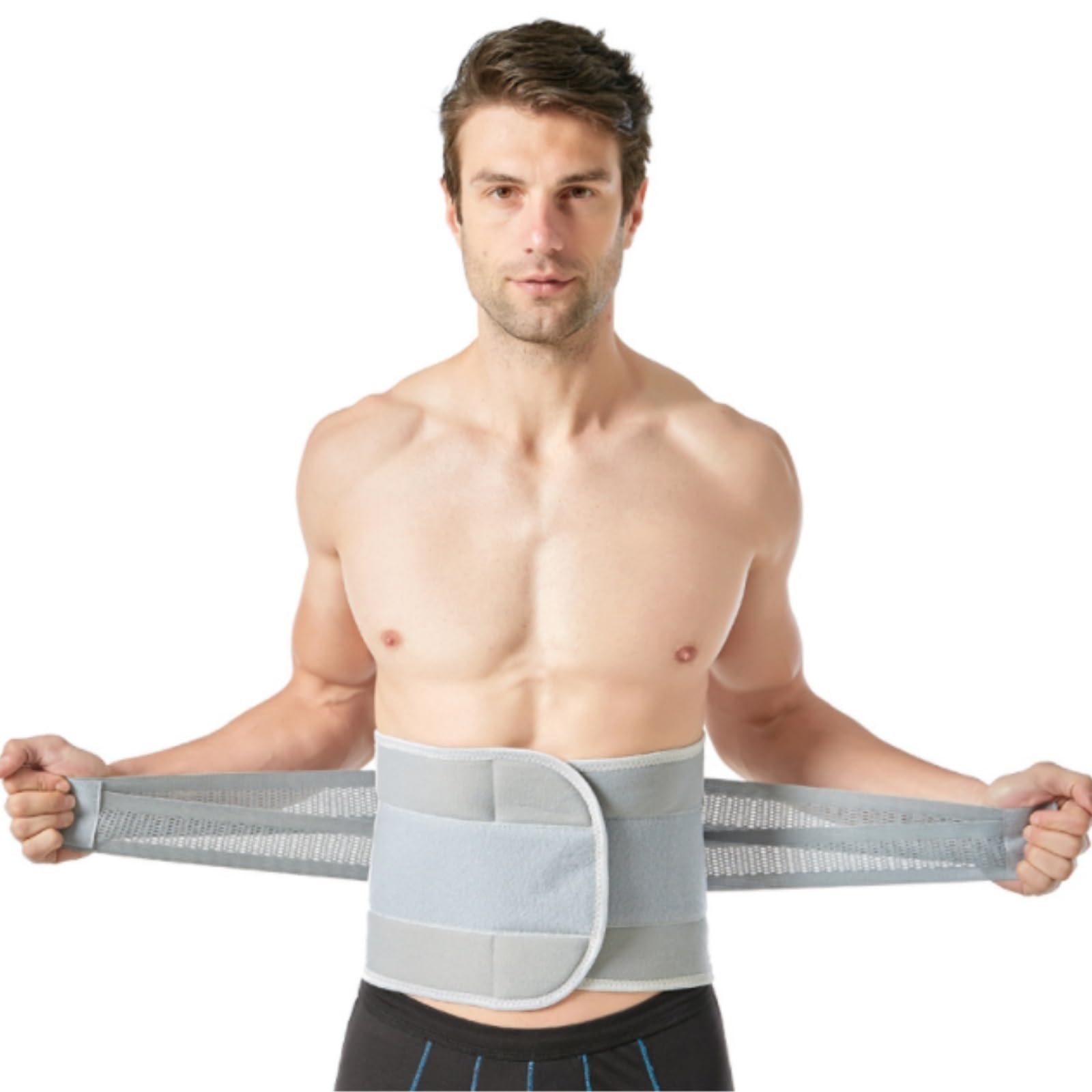 Fascia Lombare Cintura di Supporto Lombare Unisex con tutore for la Schiena Traspirante con correttore di Postura Fascia Schiena Lombare(M)