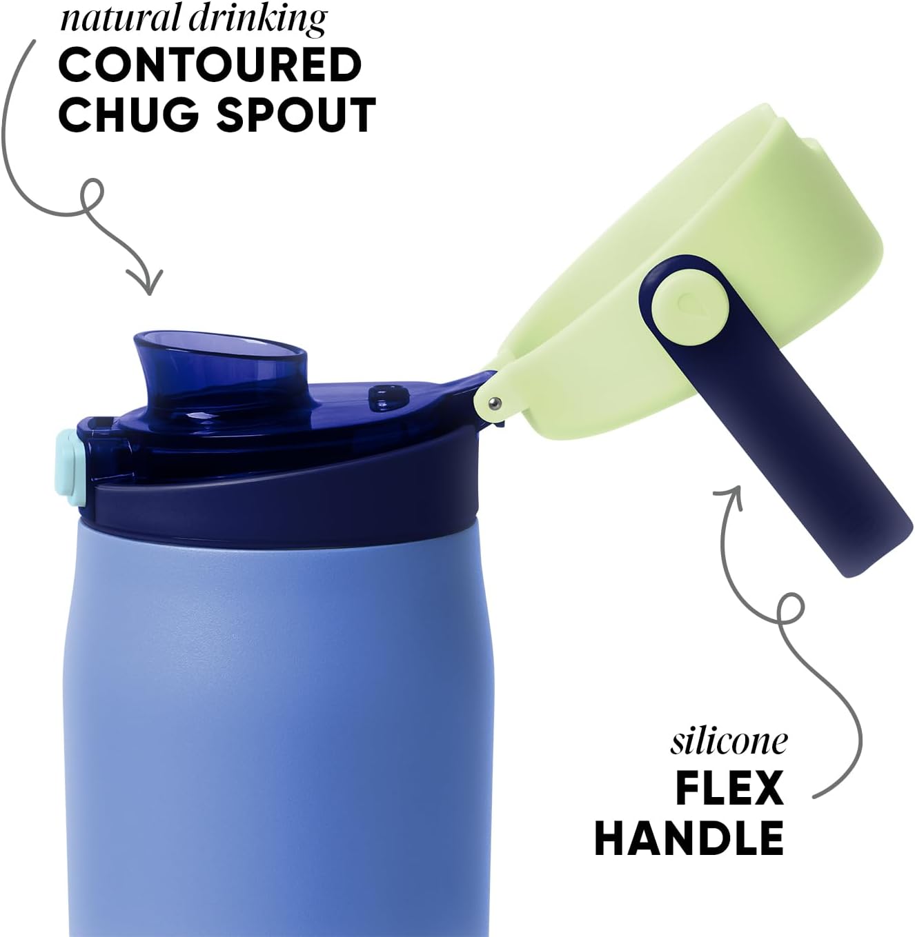 Simple Modern Insulated Sport Water Bottle with Chug Lid | 30oz, Blue image 2