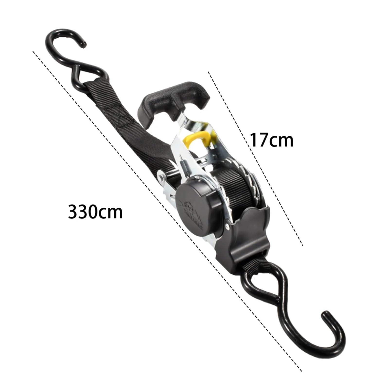 Zurrgurt, Lastpäckgurt Motorräder Ratschengurt mit S-Haken Hochleistungs-Ratschengurt mit automatischer Einziehfunktion for Anhänrfahrzeu Boote für Auto, Fahrradträger & Motorrad(C)