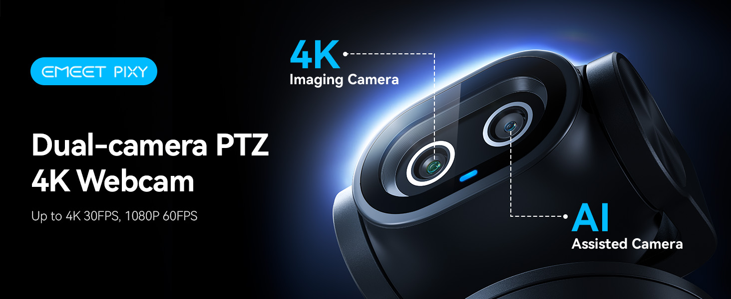 EMEET PIXy デュアルカメラ PTZ 4Kウェブカメラ Amazon.co.jp: EMEET PIXY webカメラ 4K - AI自動追跡 PTZカメラ