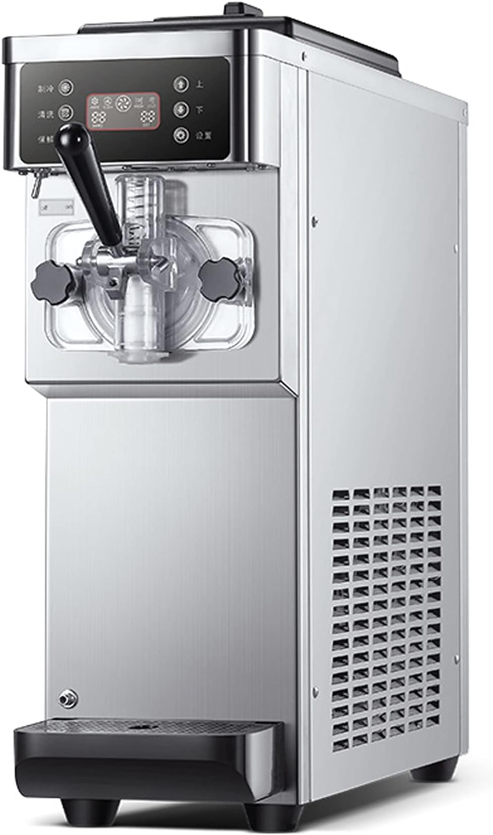 1200W Commercial Ice Cream Machine, 16L/H Soft Serve Ice-Cream Maker Machines, Ice Cream Machine with LCD Operation Screen, CE/FCC
