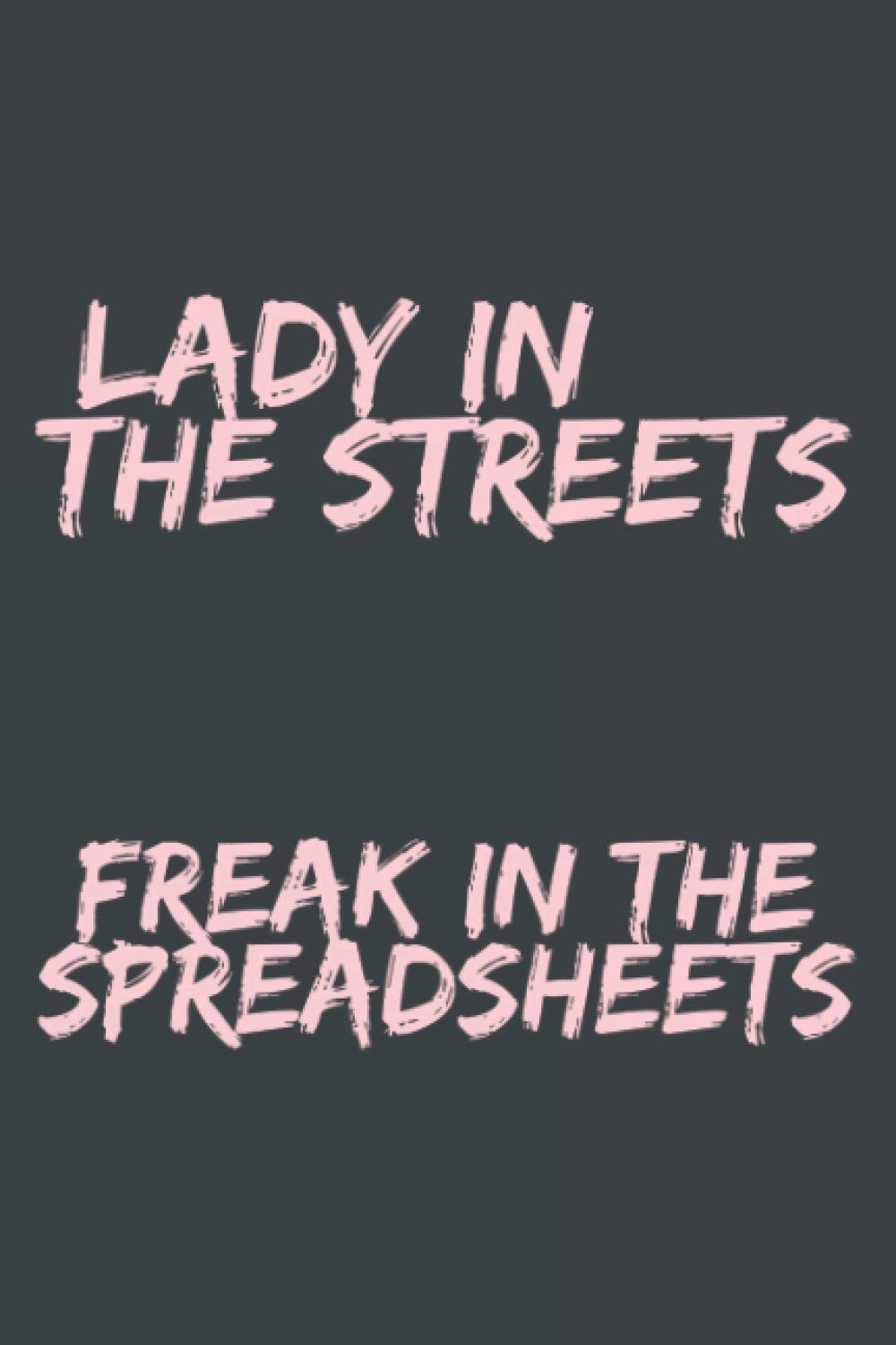 Lady In The Streets, Freak In The Spreadsheets: Funny Co-worker Accountant Finance Gag Gift College Ruled Blank Lined Notebook or Journal
