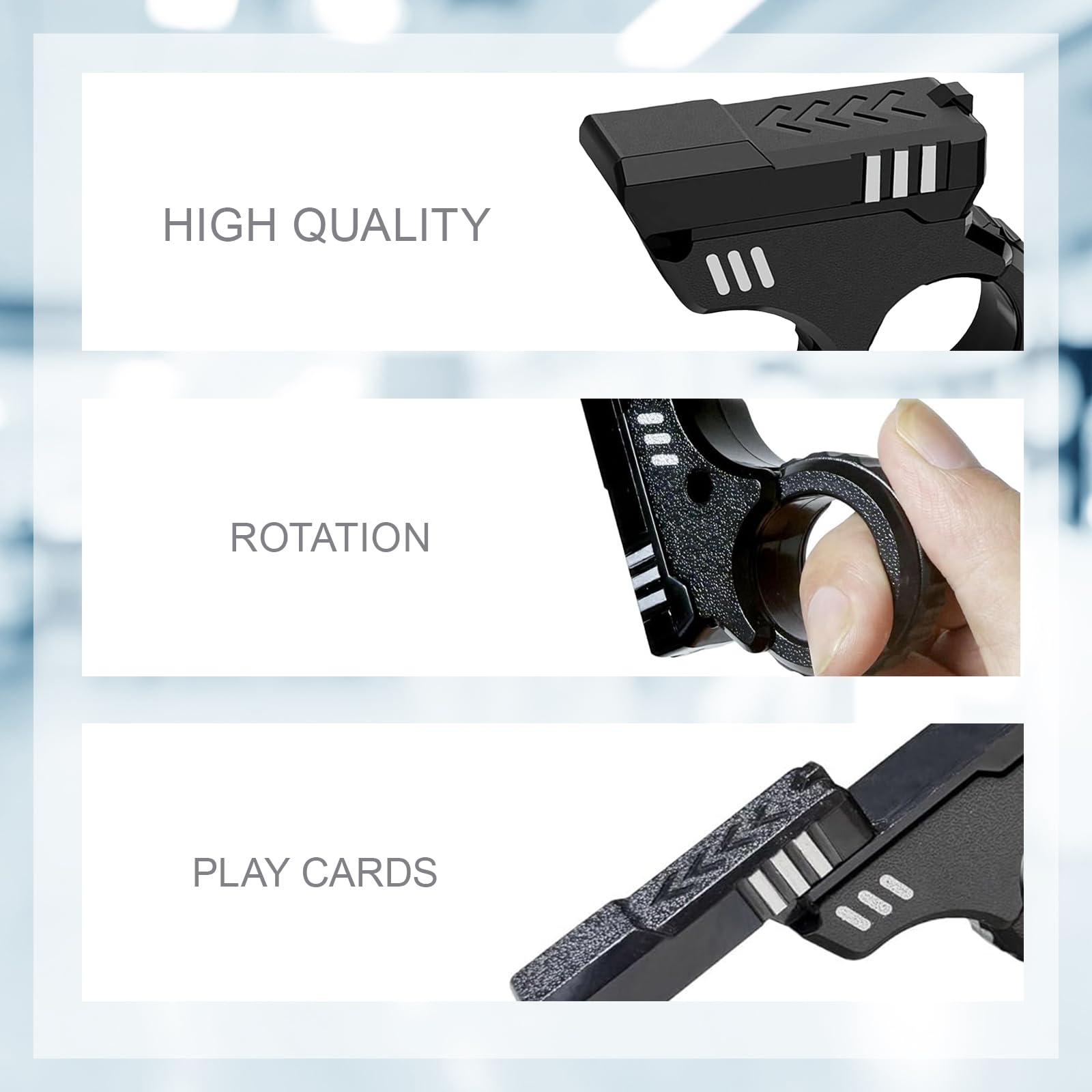 Fidget Gun, Adult Fidget Gadgets, Fidget Toy Gun for Stress Relief Indoor And Outdoor Use, Magnetic Ratchet Design - Image 3