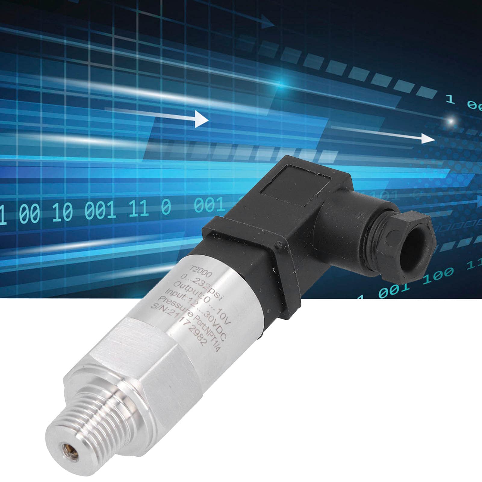Fafeicy Wasserdruck Sender, 0-232psi Drucksensor mit ASIC Tech, NPT1/4, 0-10V, 1,5 -mal der Nenndruck, Breites Anwendungs Feld, Edelstahl