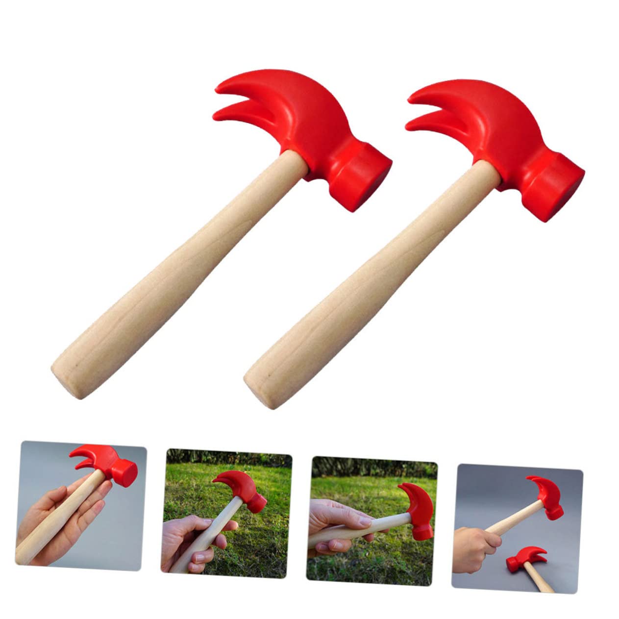 TOBBOMEY 20 Stück Mini Holzhammer - Kinder Spielzeug Schlägel