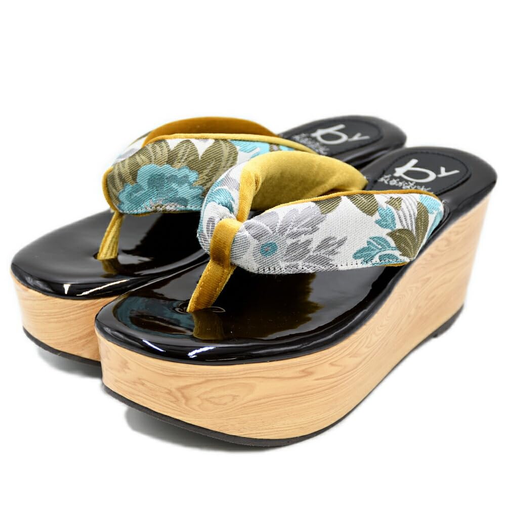 Amazon | [by あしながおじさん] 厚底 下駄 トングサンダル 8980664