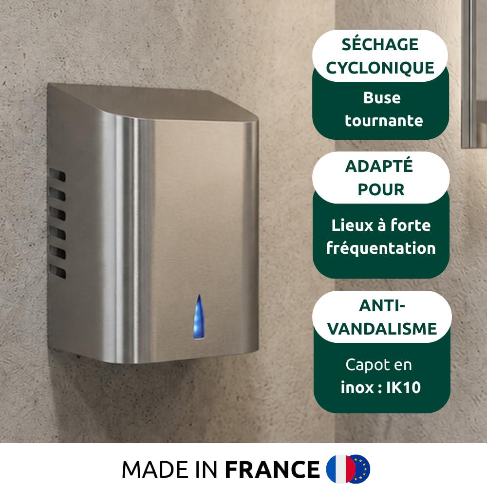 JVD - Sèche-Mains Copt'Air INOX - Matériel Professionnel