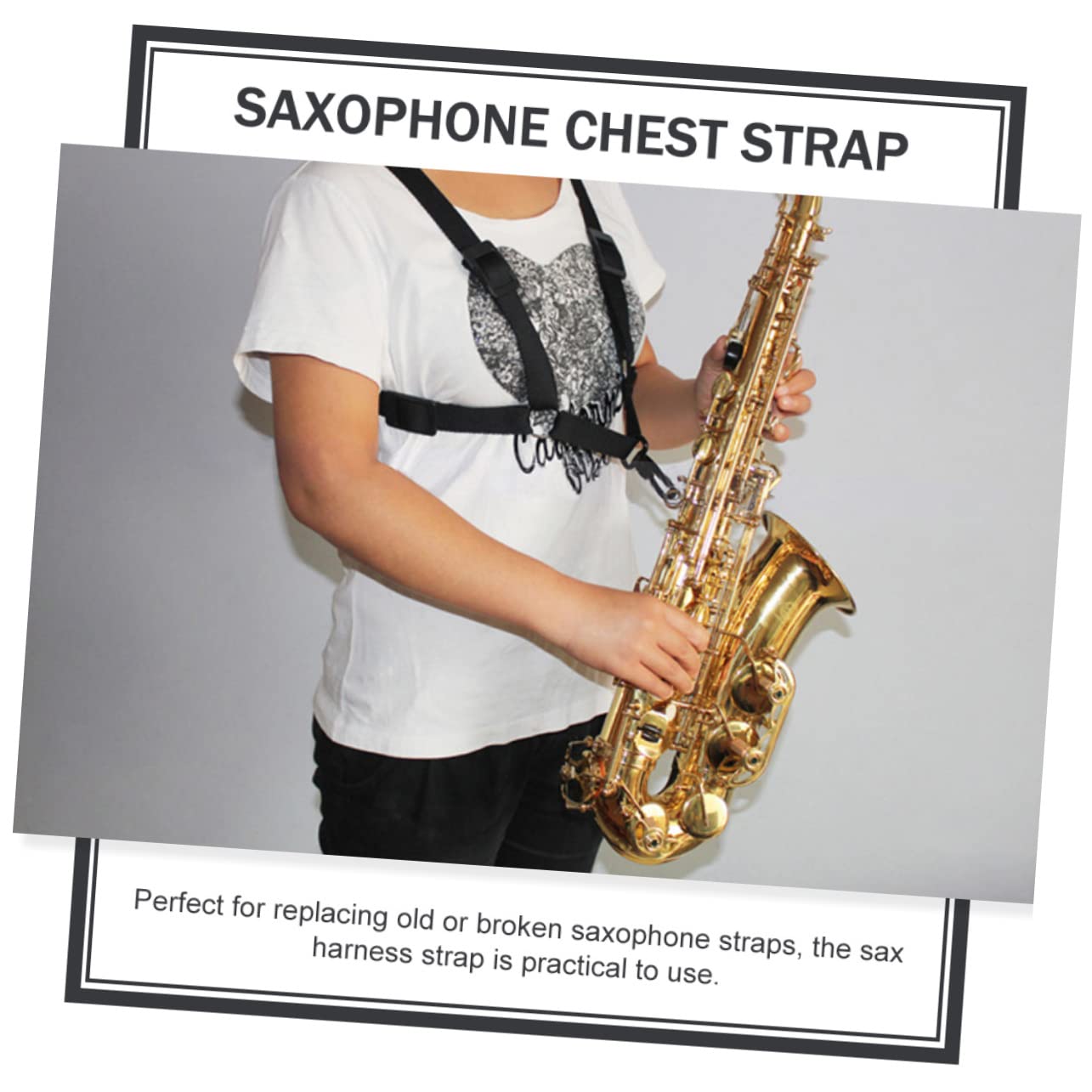 ibasenice 3pezzi Regolabile Per Saxofono Cintura Comfort Per Spalla e Petto Tracolla Per Musicisti Accessorio Versatile Per Strumenti Musicali