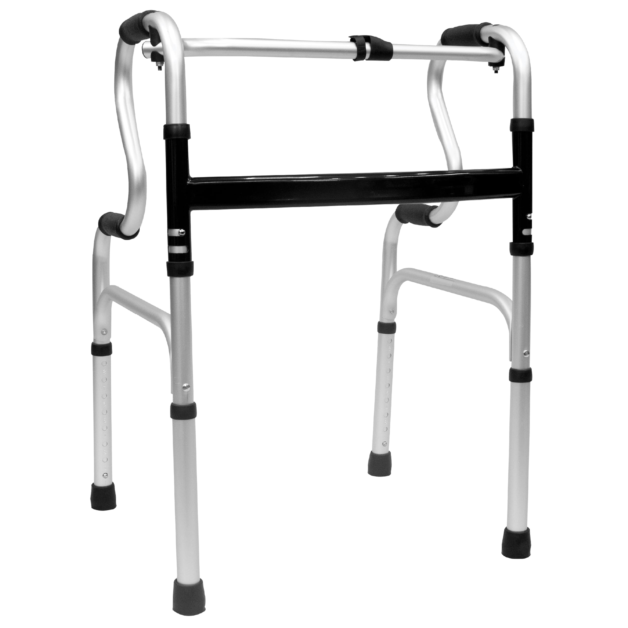 Rehamo Lightweight Compact Folding Reciprocal Walker with Adjustable Height & Sit to Stand Support | Fixed/Reciprocal Aluminium Walker for Old Aged, Pregnant, Leg Injured with 1 Year Warranty-image-10