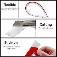 Vista 3 de Barrera de Agua Plegable para Umbral de Ducha, Barrera de Agua para Puerta de Ducha, Separación Seca y Húmeda, Tope de Agua para Puerta de Cocina