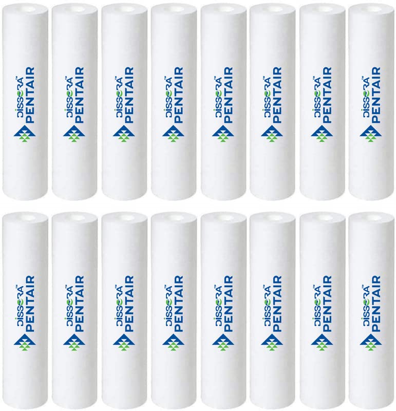 Dissora PP Spun Pre Filter Candle 10 Inch 5 Micron, Suitable for All Brand All Modal RO UV UF, 100 gm Premium Filter, Pack of 16