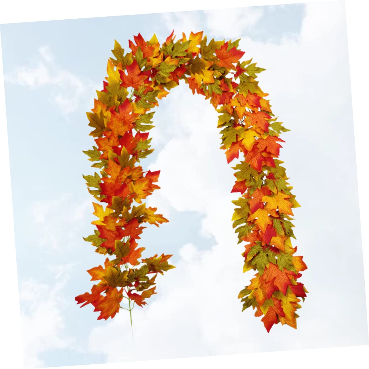 DECHOUS 1pezzi Vite Decorativa Artificiale Foglie Acero Decorazione Autunnale Per Halloween e Ringraziamento Per Pareti Porte e Specchi Simulazione Realistica Di Foglie Acero Rosse e