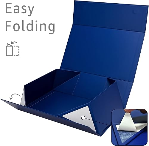 Miniatura 38 de LIFELUM - Caja de regalo con tapa magnética, contiene tarjeta, cinta, etiqueta adhesiva y papel triturado de relleno, para Navidad, grande, 13.8 x