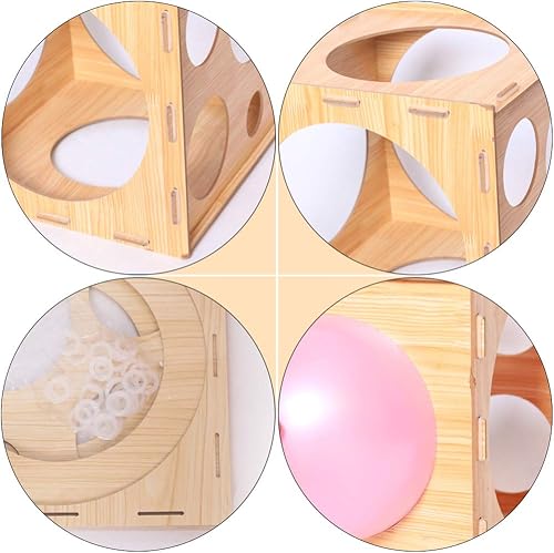 Miniatura 2 de Operitacx Caja de medición de cubo de globos, herramienta de medición precisa de globos para decoraciones y arcos, fácil de montar y almacenar hecha