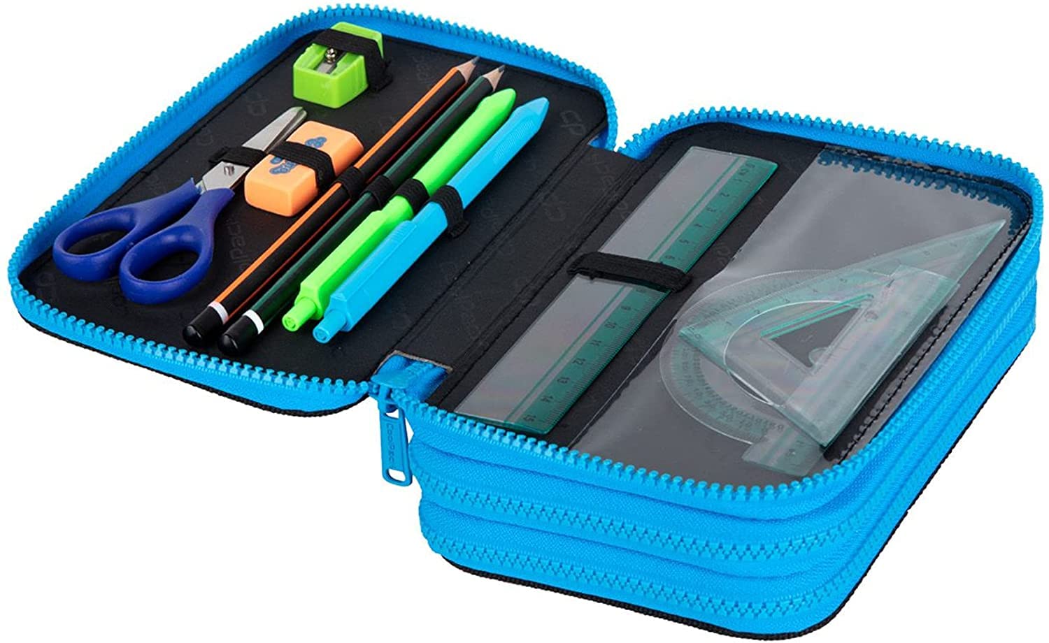 COOLPACK XXL Trousse à crayons 44 pièces 3 étages 20 x 13,5 x 7 cm Garçon Fille