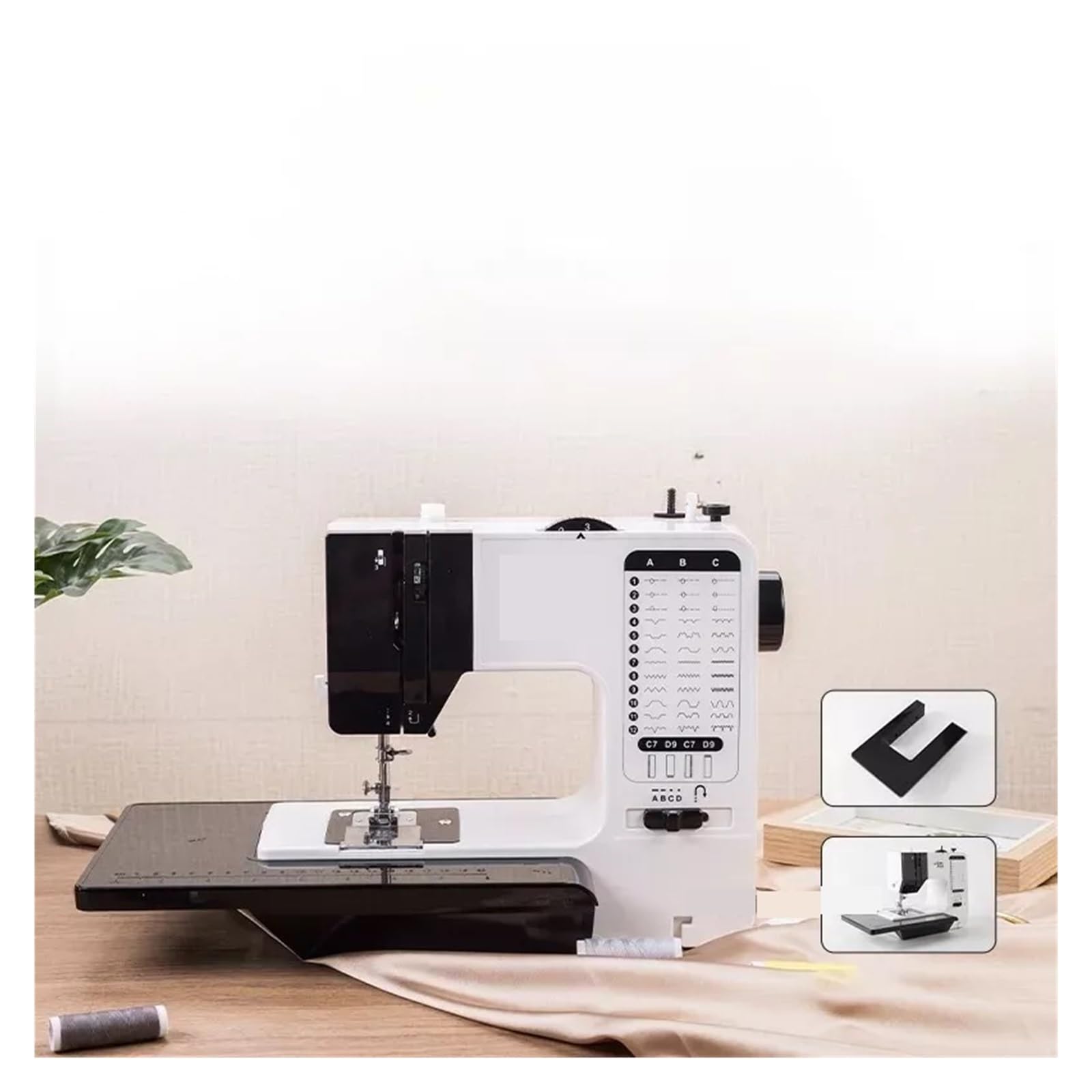 Máquinas de Coser electrónicas Máquina De Coser Multifuncional, 38 Tipos De Líneas con Pedal Eléctrico, Máquinas De Bordar For El Hogar, Prensatelas Que Se Pueden Quitar A para Principiantes