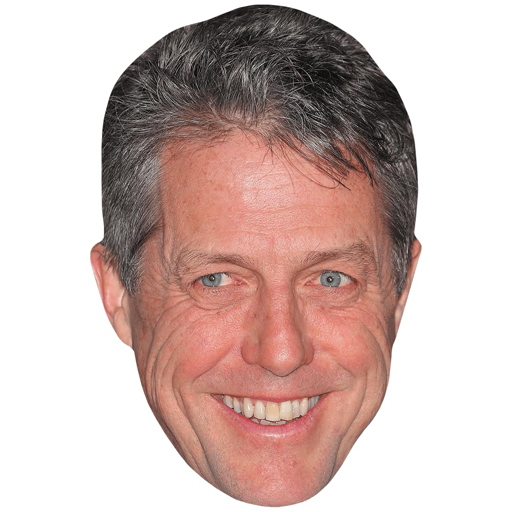 Celebrity Cutouts Lifelike Hugh Grant (Smile) Celebrity Mask, Flat Card Face, Fancy Dress Mask