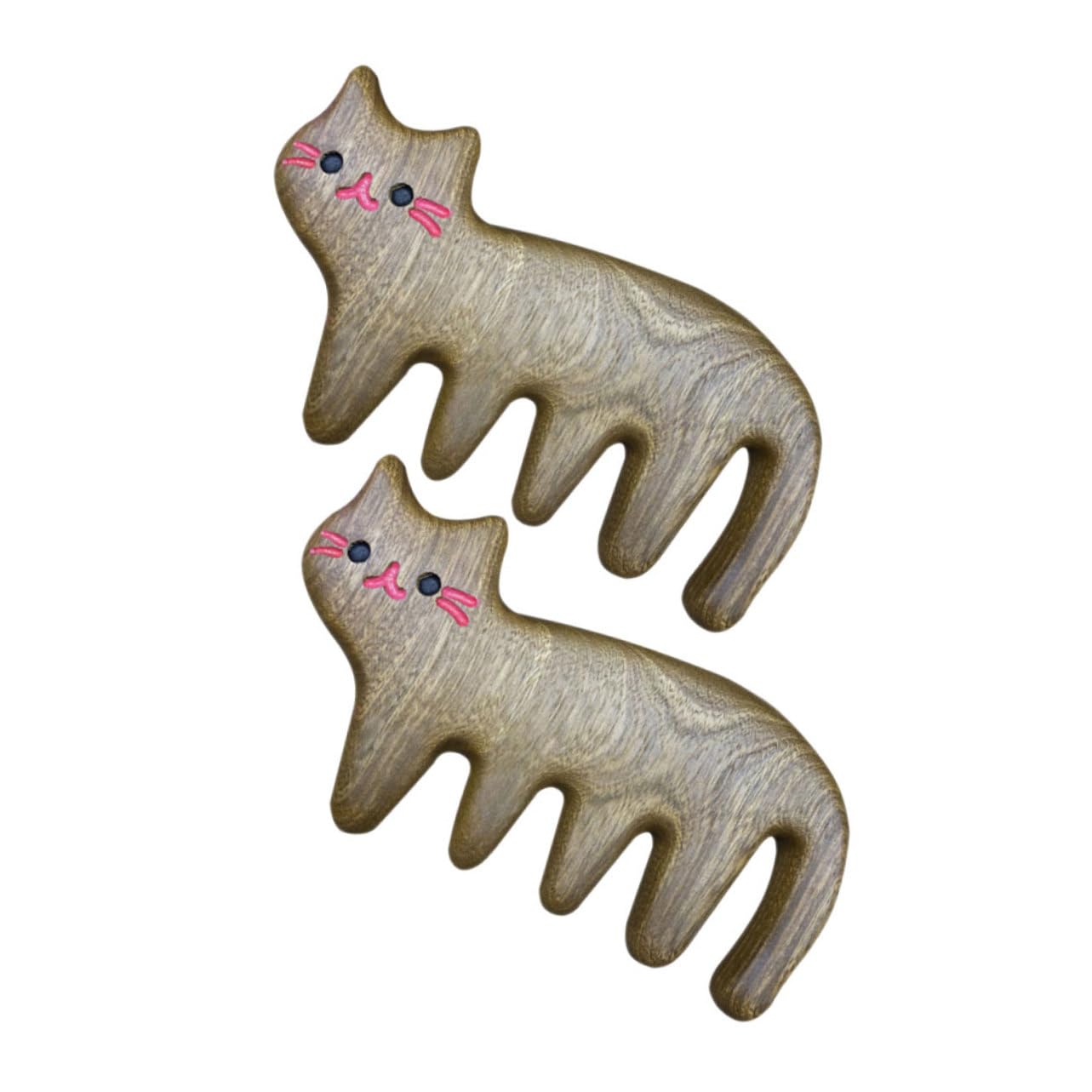 FRCOLOR 5 Sätze Sandelholz-massage Kamm Kein Statischer Kamm Kopfmassagegerät Holzmassage Entwirr Tragbarer Massagekämme Haar Pflücken Haar Aus Holz Holz 2 Stück * 5