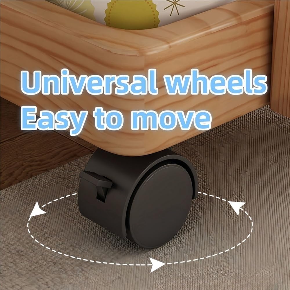 Carrito de almacenamiento delgado con ruedas de freno, estantes elevados para dormitorio, sala de estar, cocina y oficina