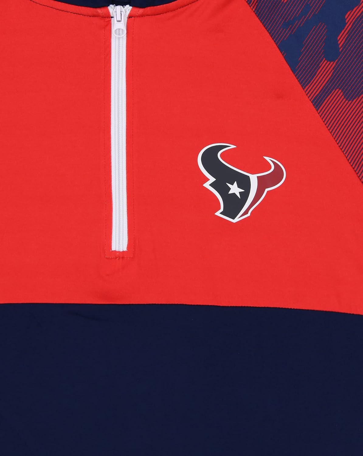 Zubaz NFL Men's Team Color Block Lightweight 1/4 Zip Hoodie with Camo Lines (Small - 5XL) - Image 3