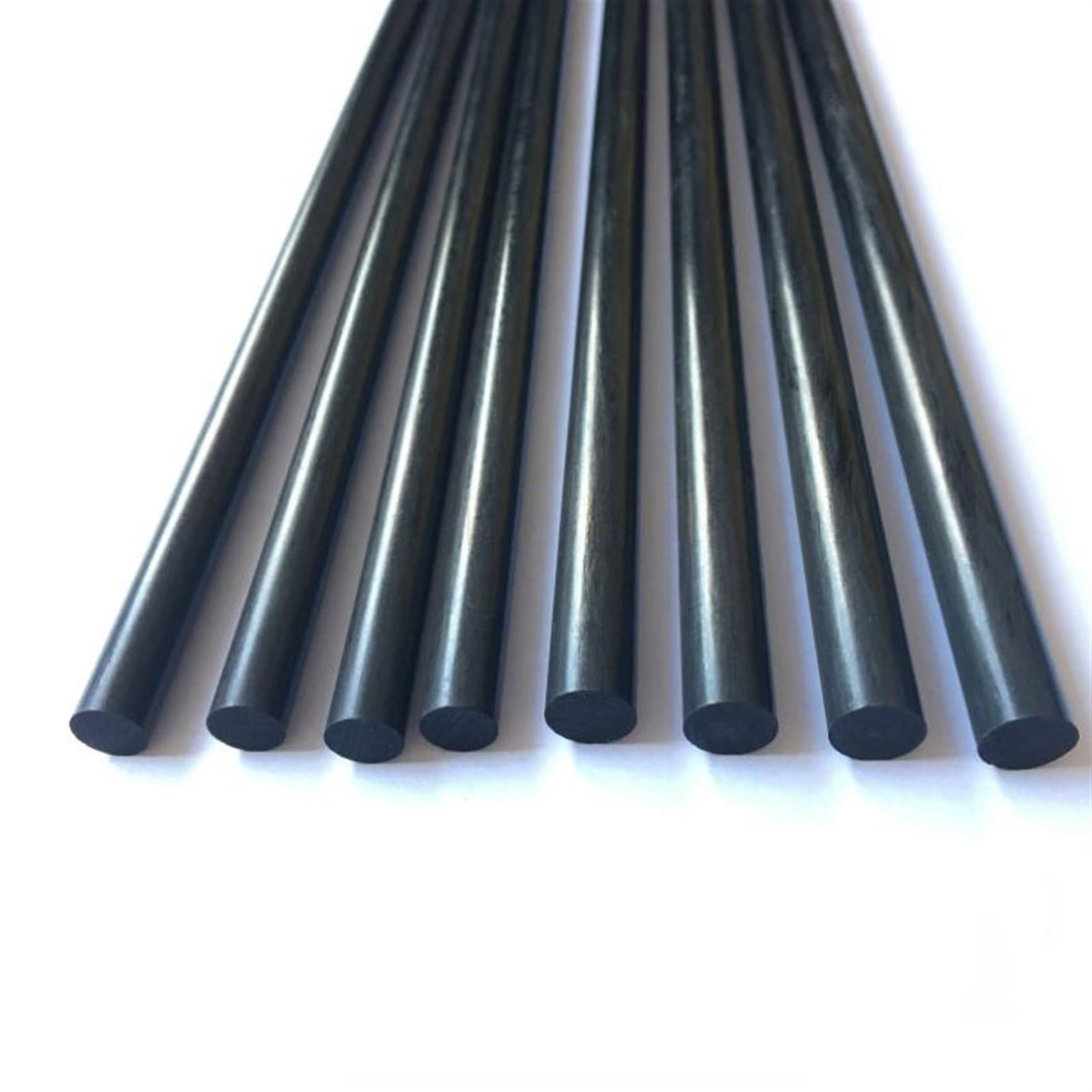 Kohlefaserstange, runde Kohlefaserstange, 8 Stück 1–12 mm/0,5 m Kohlefaserstangen for Modellautos, Modellboote, 3D-Drucker, DIY-Stützstangen, Gepäck (Farbe: 5 mm x 8 Stück) ( Color : 5.5mmx8pcs )