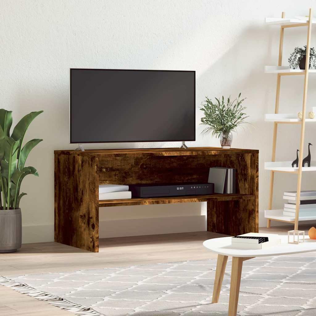 Mobile TV in legno di rovere affumicato, 80 x 40 x 40 cm