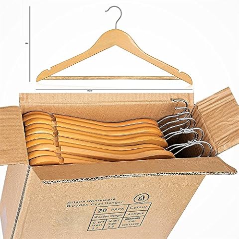 ARIANA HOMEWARE Strong Wooden Clothes Hangers Cover