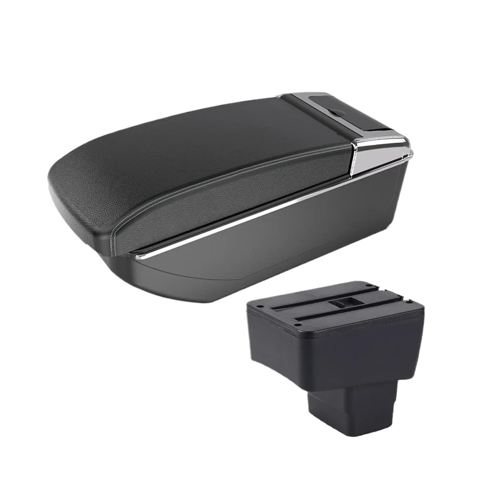 Ggwqoops Car Armrests For Mazda 2/For CX-3 Armrest Box Retrofit Car Storage Dedicated Accessories Armrest Box(B3 white line NOUSB)