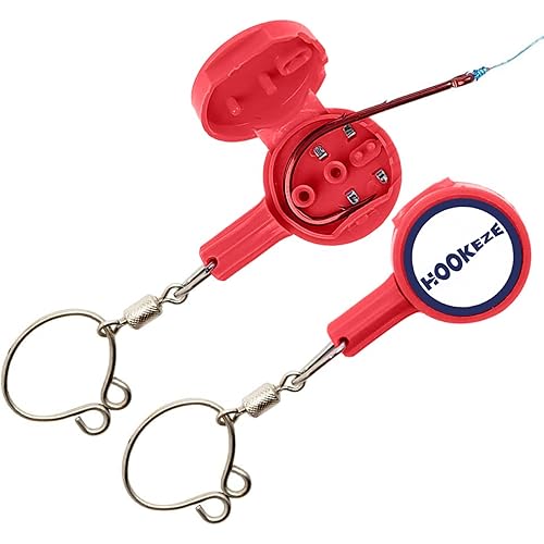 HOOK-EZE Fishing Knot Tying Tool | Protect from Fish Hooks | Tie Fishing Knots Easily | Cool Gadgets for Fishermen | Ice Fly Fishing | Fishing Accessories for Beginner Anglers | Nail Knot Tool