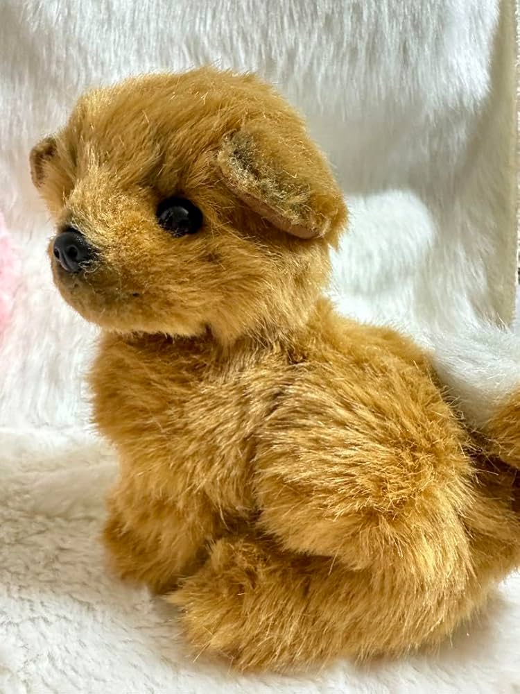 ☆童心☆日本製高級ぬいぐるみ☆仔犬S 茶　おすわり☆廃盤　レア☆未使用♪ ☆童心☆日本製高級ぬいぐるみ☆仔犬S 茶 おすわり☆廃盤 レア