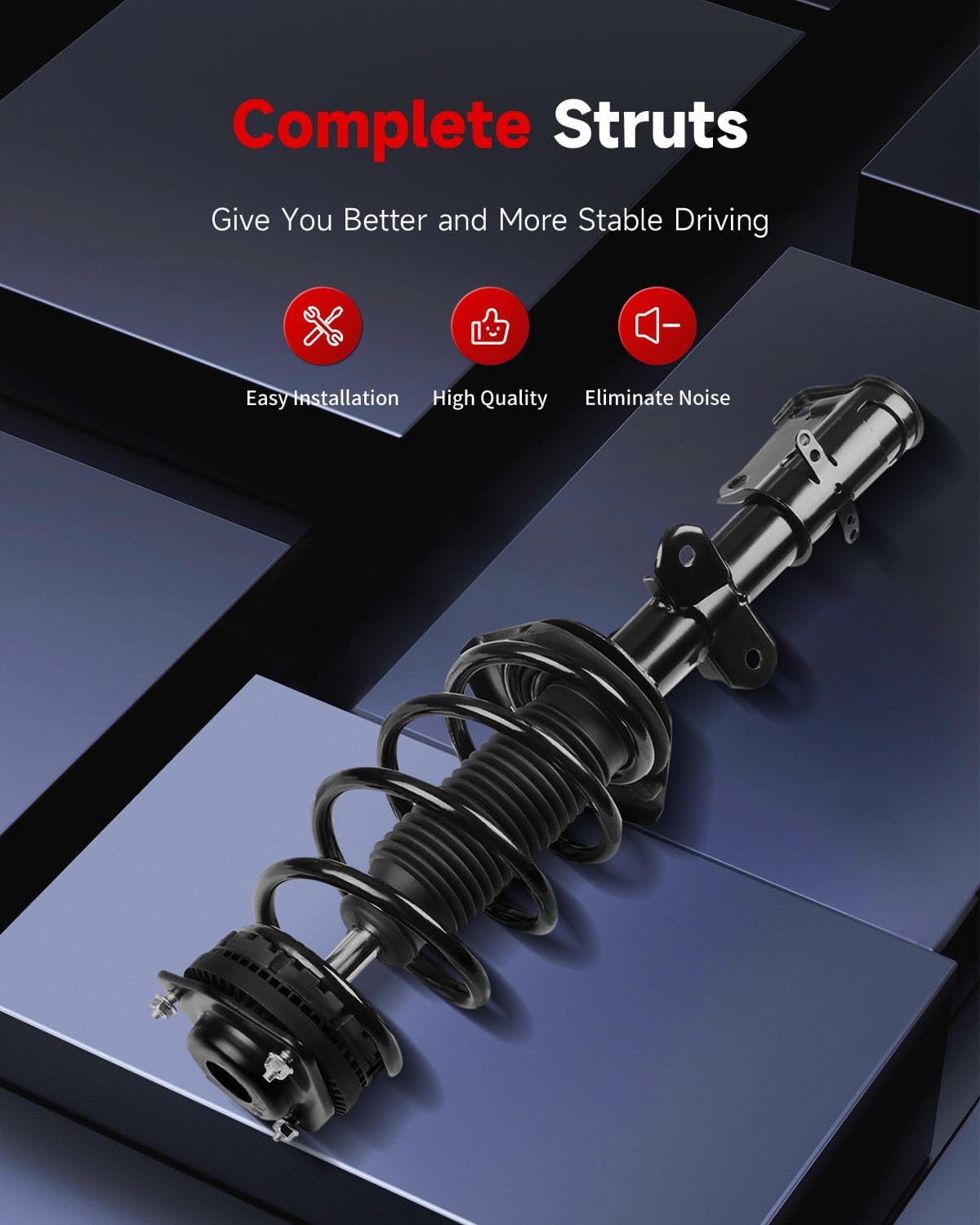 Complete Struts Shock Absorbers Fits for 2008-2015 Town Country, 2008-2015 for Dodge Grand Caravan cciyu 171128R 171128L Quick Struts Assembly Front Pair Struts