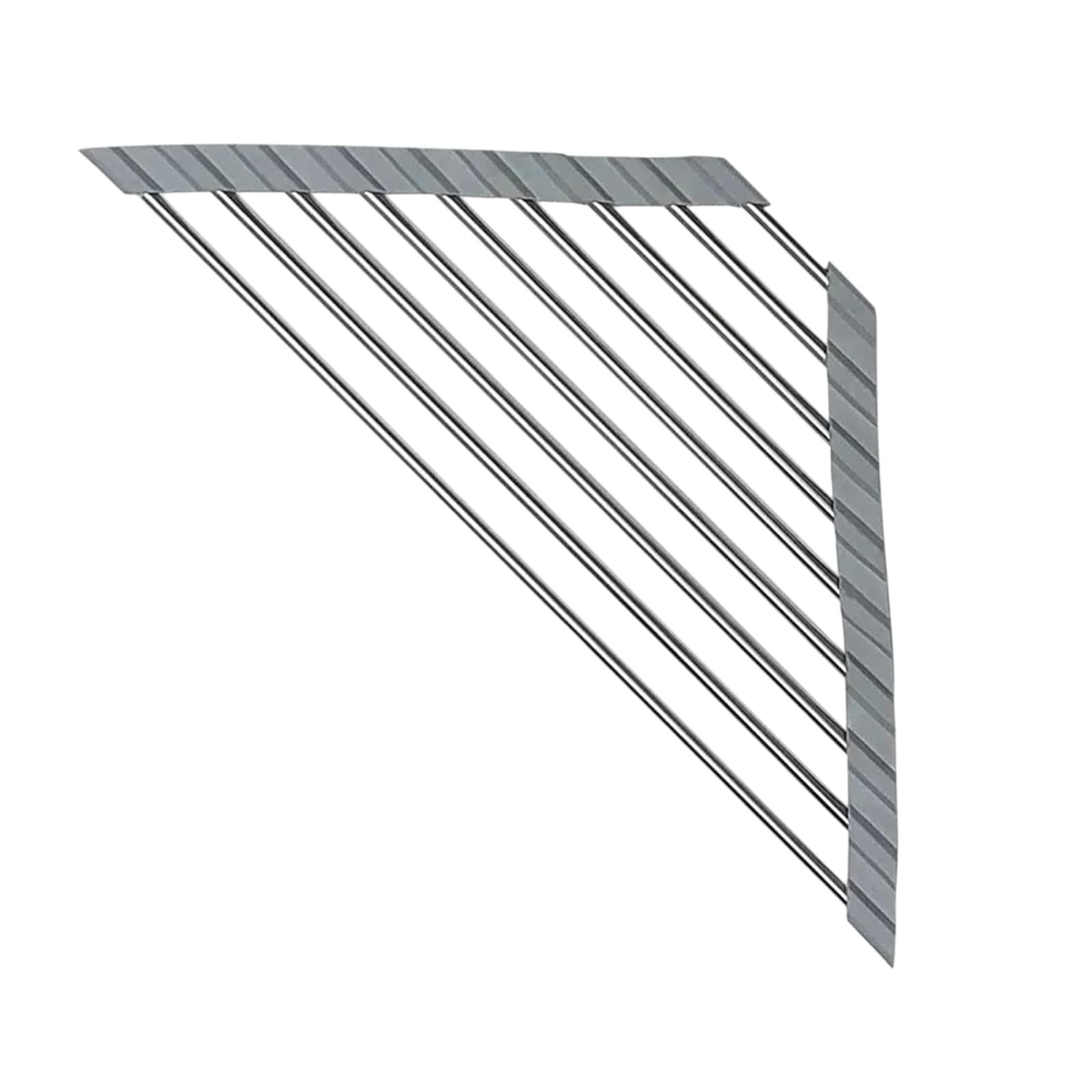 ZEPFJHE Modern Corner Drying Rack Sturdy Nonrust Steel Black Gray Organizers for Mess Release Kitchens Water Effluent Rack
