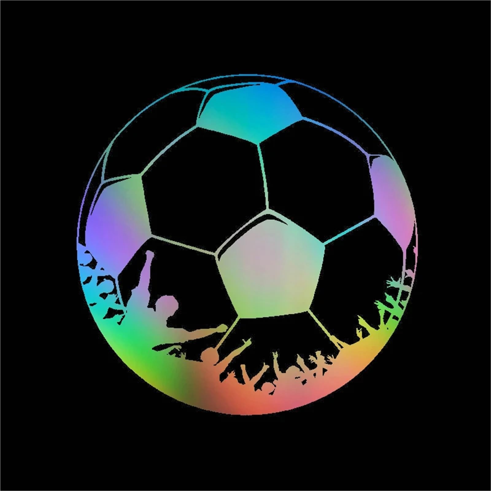 HAfgDJ Football Pattern Stickers On Car Sunscreen and Waterproof Sticker Cover Scratches Car Decoration Motorcycle Decals