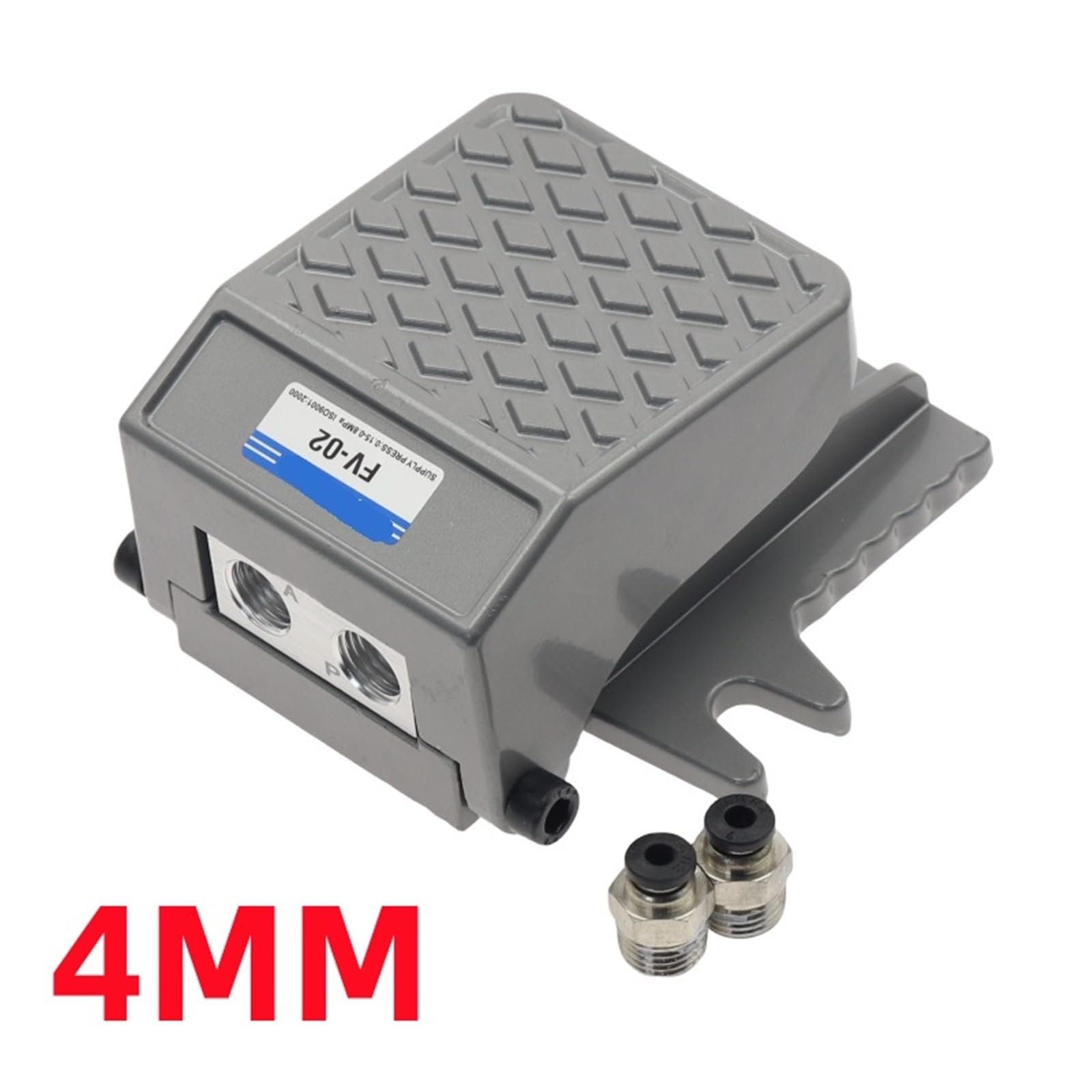Legierung 1/4 Eins In Eins Out Luft Pneumatisches Pedalventil Fußschalter 2 Wege 2 Positionen FV-02 0,15~0,8 MPa 1 Stück(FV-02 PC4mm)